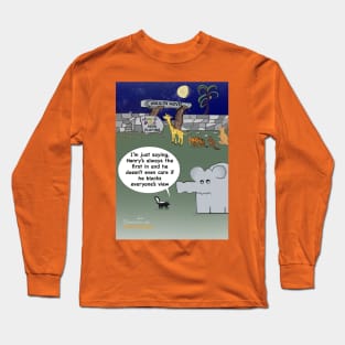 Enormously Funny Cartoons Blocking the View Long Sleeve T-Shirt